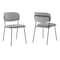 Armen Living Carlo Gray Velvet and Metal Dining Room Chairs, PK2 LCCOSIBLGR - alternate 1